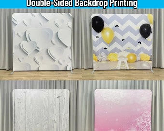 Photo Booth Backdrop Stand White Wood Pillowcase Backdrop Fabric Cover Wedding Birthday BabyShower Photography Photo Studio