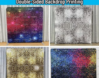 Sparkle Glitter Photo Booth Backdrop Stand Gold Sequin Pillowcase Backdrop Fabric Cover Wedding Birthday BabyShower Photography Photo Studio