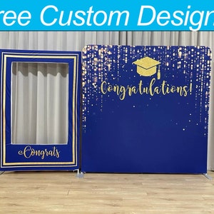 Backdrop Stand Frame + High Quality Backdrop Fabric Cover, Free Custom Size and Color Decoration for Photo booth, Party, Baby Shower.