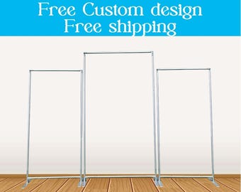 Rectangle Backdrop Stand Frame Print Sqaure Chiara Arch Fabric Backdrop Cover For Birthday Baby Shower Wedding Photo Booth Photography Party