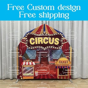 Circus House Farm Barn Arch Backdrop Metal Stand Frame Chiara Arch Backdrop For Baby Shower Kid Birthday Photo Booth Photography Party Decor