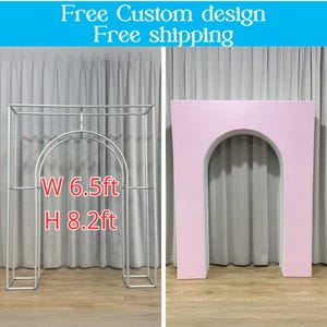 3D Sqaure Wedding Open Arch Door Backdrop Stand Print Chiara Wall Fabric Cover For Birthday Baby Shower Photo Booth Photography Party Decor