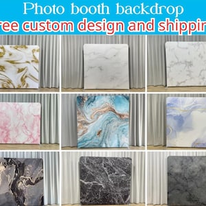 Marble Photo Booth Backdrop Party Stand Print Pillowcase Backdrop Fabric Cover Wedding Birthday BabyShower Photography Photo Studio