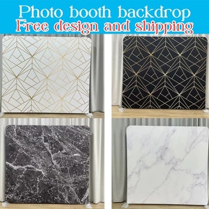 Marble Photo Booth Backdrop Stand Geometric Figure Pillowcase Backdrop Fabric Cover For Wedding Birthday BabyShower Photography Photo Studio