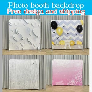 Photo Booth Backdrop Stand White Wood Pillowcase Backdrop Fabric Cover Wedding Birthday BabyShower Photography Photo Studio