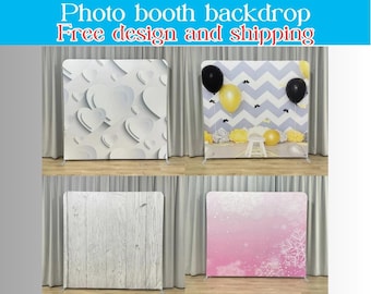 Soporte de fondo para fotomatón, funda de almohada de madera blanca, cubierta de tela para fondo, boda, cumpleaños, baby shower, estudio fotográfico