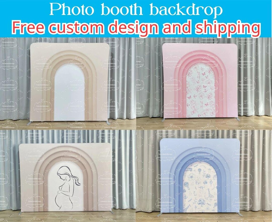 3D Ripple Pattern Photo Booth Backdrop Stand Pillowcase Backdrop Fabric ...