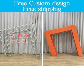 3D Slanted Wedding Open Arch Door Backdrop Stand Print Fabric Arch Cover For Birthday Baby Shower Photo Booth Photography Party Studio Decor