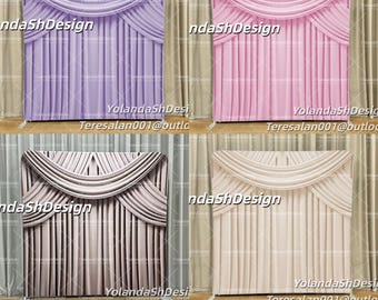 Silk Curtain Pillowcase Backdrop Cover Backdrop Stand Drape Backdrops  Wedding Birthday Baby Shower Photo Booth Backdrop Party Decoration