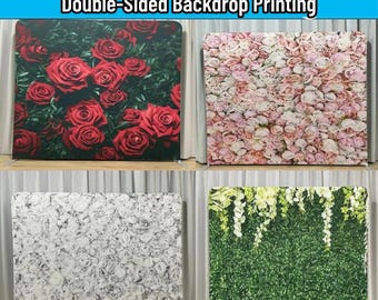 Photo Booth Backdrop Stand Flower Grass Wall Pillowcase Backdrop Print Fabric Cover Wedding Birthday BabyShower Photography Photo Studio