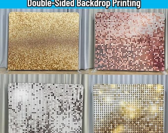 Sparkle Glitter Photo Booth Backdrop Stand Gold Sequin Pillowcase Backdrop Fabric Cover Wedding Birthday BabyShower Photography Photo Studio