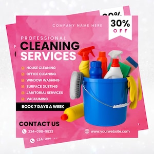 CLEANING SERVICE FLYER, Cleaning Business Flyer Template, Commercial Cleaning Flyer, House Cleaning Flyer, Cleaning Company Flyer Card