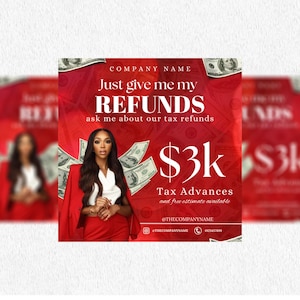 Tax Flyer, Tax Prep Service Flyer, DIY Tax Flyer, Tax Season, Tax Social media flyer, Canva Flyer, Tax preparation
