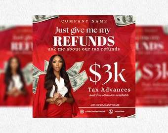 Tax Flyer, Tax Prep Service Flyer, DIY Tax Flyer, Tax Season, Tax Social media flyer, Canva Flyer, Tax preparation