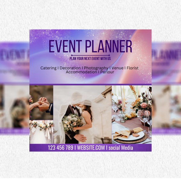 DIY Event Planner Flyer, Event Planning Business Template, Wedding Planner Flyer, Luxury Event Venue Flyer, Social Media Template, E-Flyer