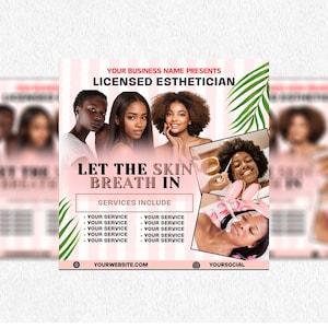 Kosmetikerin Flyer, Spa Service Flyer, Hautpflege Flyer, Beauty Gesichtsbehandlung Flyer, Vorgefertigter Instagram HydraFacial Flyer