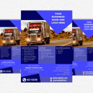 Trucking Flyer, Freight Dispatching, Dispatching Flyer, Trucking Business, logistics Flyer, Truck Flyer, Box Truck Flyer, Dispatcher Flyer