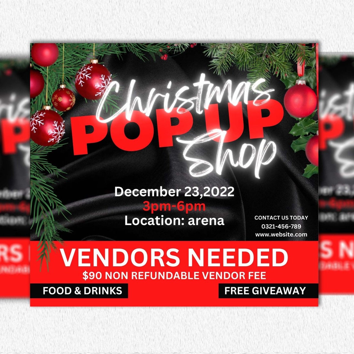 Pop up Shop Flyer Pop up Shop Template DIY Editable Flyer Etsy