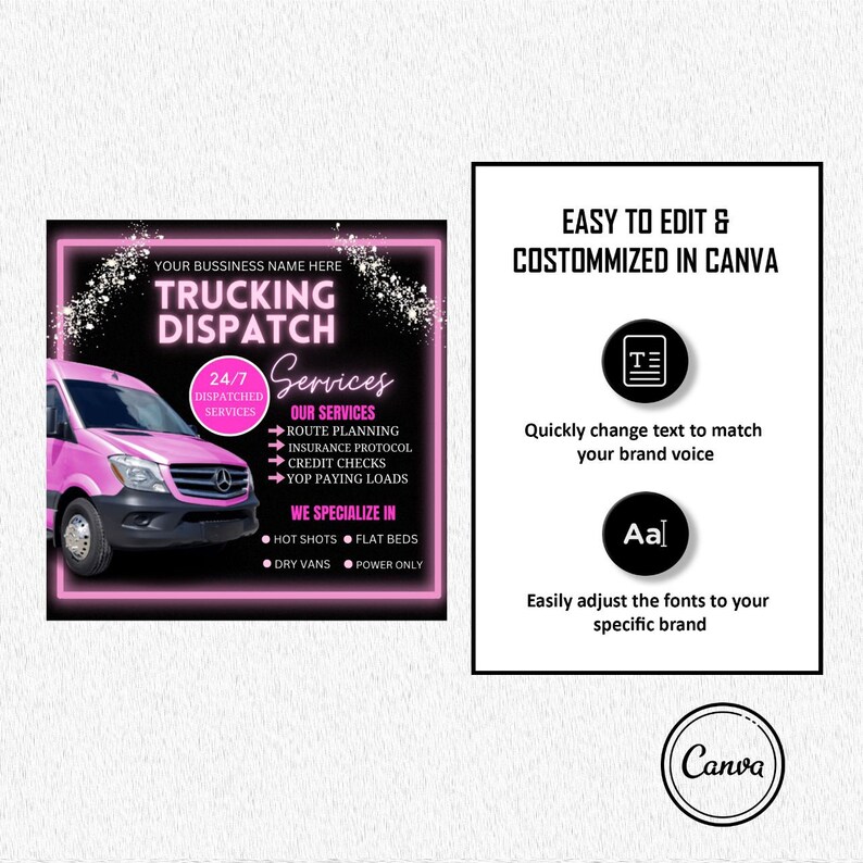 Dispatch Lettering Trucking Flyer, Freight Dispatching, Dispatching Flyer, Trucking ...