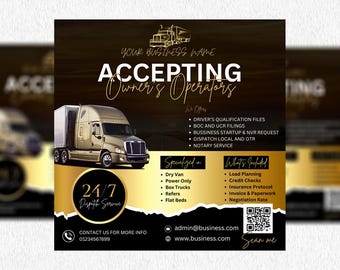 Trucking Flyer, Freight Dispatching, Dispatching Flyer, Trucking Business, logistics Flyer, Truck Flyer, Box Truck Flyer, Dispatcher Flyer