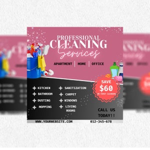 CLEANING SERVICE FLYER, Cleaning Business Flyer Template, Commercial Cleaning Flyer, House Cleaning Flyer, Cleaning Company Flyer Card