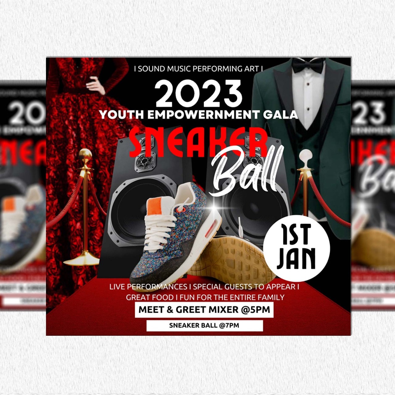 Sneaker Ball Gala, Sneaker Ball Invite, Sneaker Gala Invitation, Social