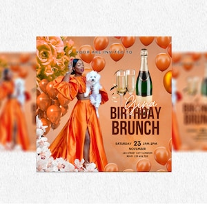 DIY Brunch Flyer - Brunch Flyer - Sunday Brunch Flyer - DIY Birthday Brunch Flyer - Brunch Invitation - DIY Invitation