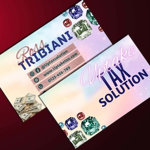DIY Tax Visitekaartje Tax Prep Visitekaartje, Belastingflyer, Premade Sjabloon, Canva Belastingen Visitekaartje