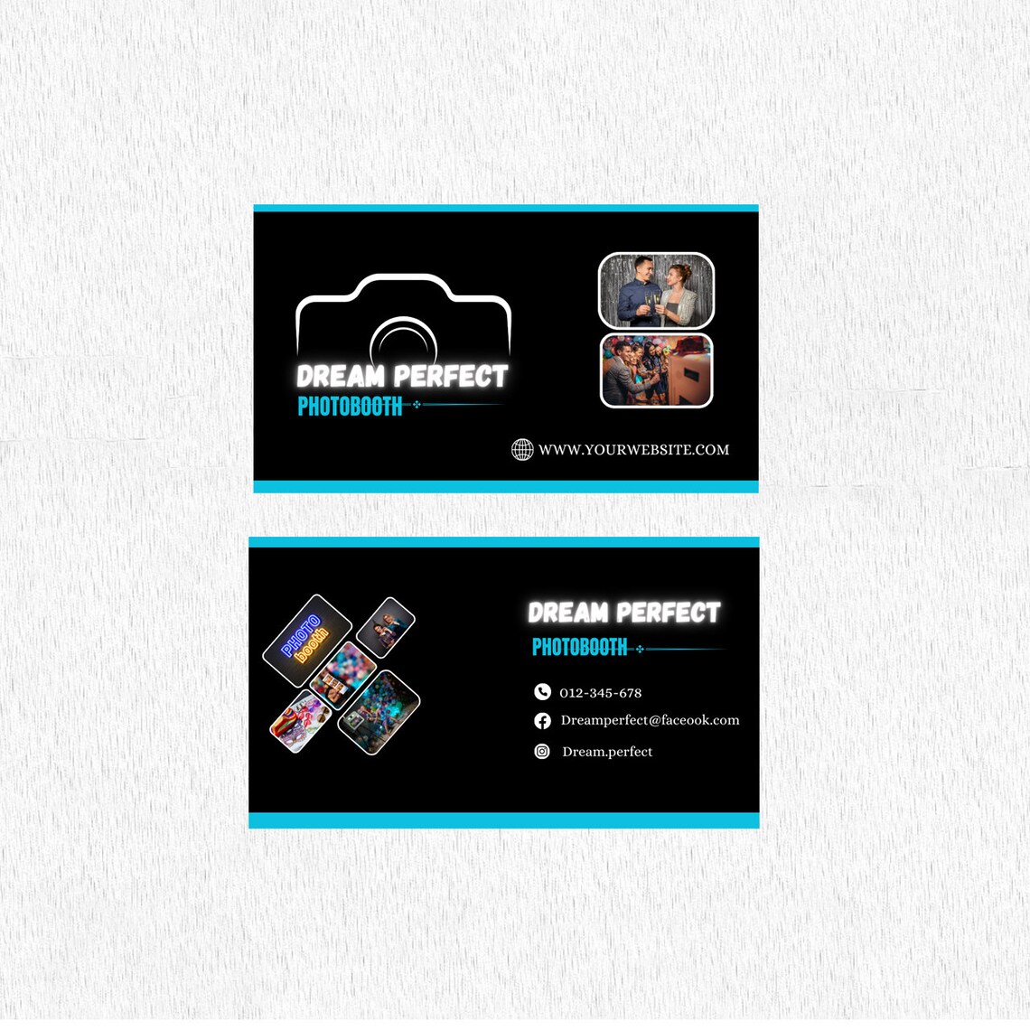 360 Photo Booth Business Card Template, Rental Business Card Template