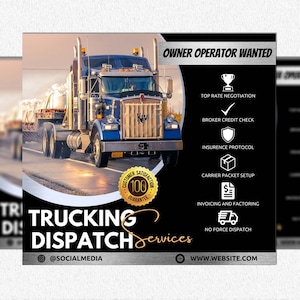 Trucking Flyer, Freight Dispatching, Dispatching Flyer, Trucking Business, logistics Flyer, Truck Flyer, Box Truck Flyer, Dispatcher Flyer