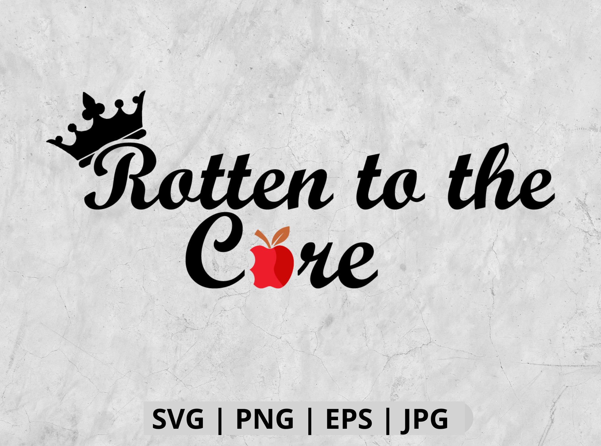 Rotten to the Core - Descendants-themed SVG file - Instant Download