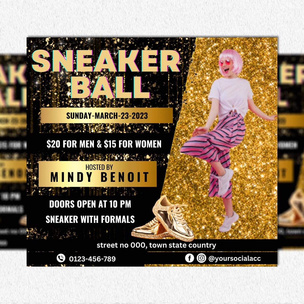 Sneaker Ball Gala, Sneaker Ball Invite, Sneaker Gala Invitation, Social