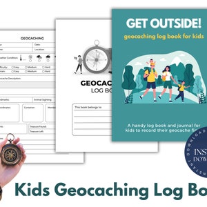 Printable Kids Geocaching Log Book Let Them Capture Their Geocache Printable Kids Geocaching Log Book Let Them Capture Their Geocache