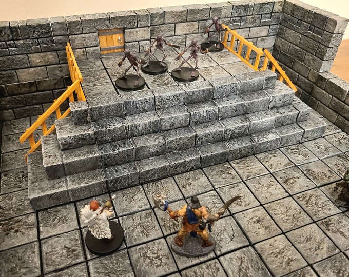 Modular Dungeon Tile Set - Stairs/railings - Etsy