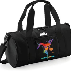 Great personalized bag with gymnastics motifs, gymnastics motif bag, bag for school enrollment, bag for sports as a gift,