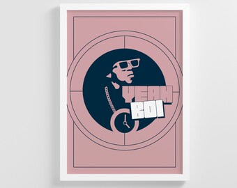 Flava Flav, Public Enemy, Fight the Power, Original, Old school, Hip Hop, Rap, Retro, Premium Gilclee Print, Pop culture, Wall Art, Poster