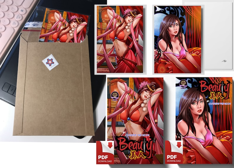 Beauty#1 Outshine the Moon (NSFW Adult Physical Comic Book) PDF +mini print