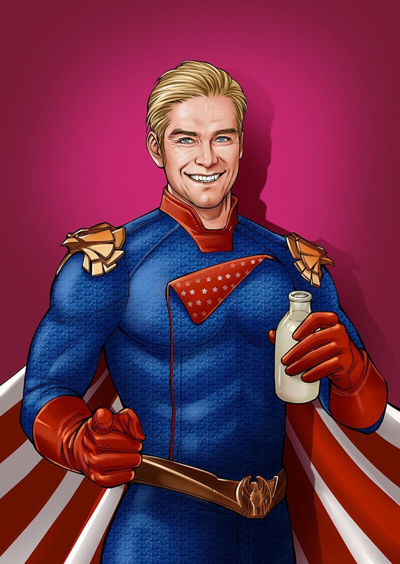 Homelander signed Poster Fanart Print Etsy