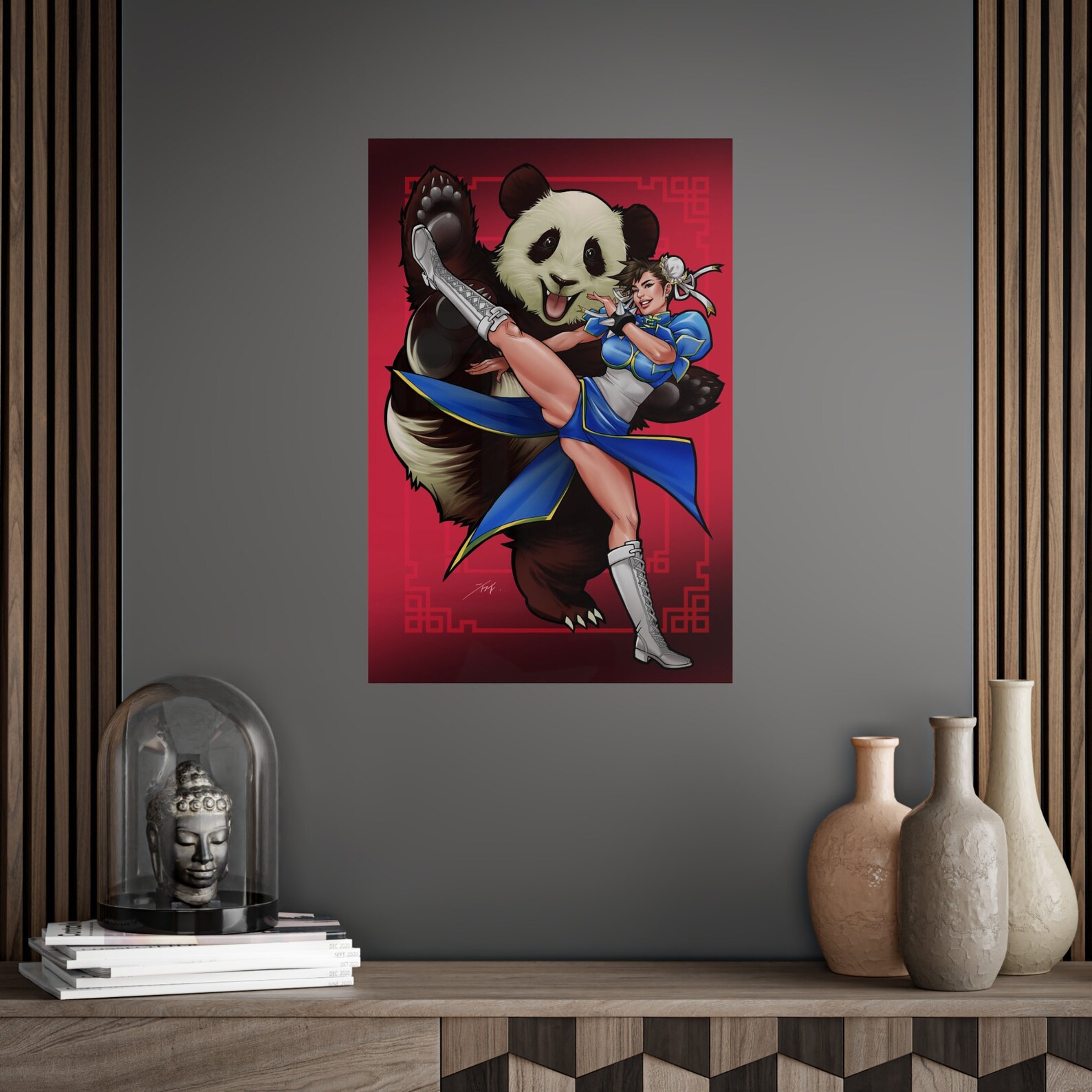 Chun Li (artist Signed Poster Fanart Print) Streetfighter Panda Game ...