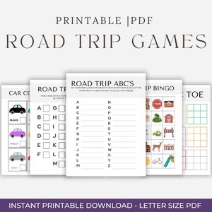 子供向けのロードトリップゲーム - すぐにダウンロード - 印刷可能な旅行アクティビティ - 家族で楽しめる - 車に乗って楽しむ - 教育ゲーム