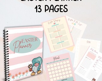 Afdrukbare paasplanner: maandelijks, dagelijks, boodschappenlijstje (pdf-download)
