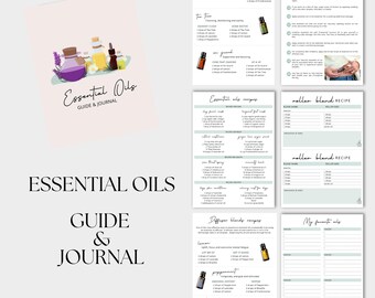 Essential Oil Recipe Journal: Aromatherapy Blends (Printable & Downloadable)