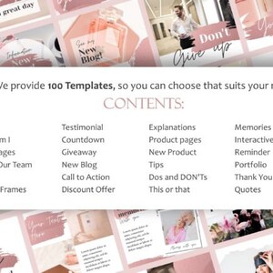 Blush Pink Instagram Post Canva Templates: Social Media (digital ...