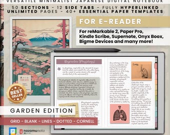 Digital Notebook Landscape Yume Noto V1 Multipurpose Minimalist Bullet ADHD Journal Remarkable Supernote Kindle Scribe Boox Bigme Cornell