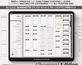 Ultimate Digital Sticker Book Widget Goodnotes Planner Companion Icon Work Study Travel ADHD Minimalist Journal Hyperlinked