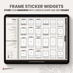 Ultimate Digital Stickers Stickerbook Widget NozomuNoto Japanese Multipurpose Minimalist Calendar ADHD Bullet Journal png Goodnotes Notability Android Tablet iPad finance work study travel health Noteshelf Samsung Xodo