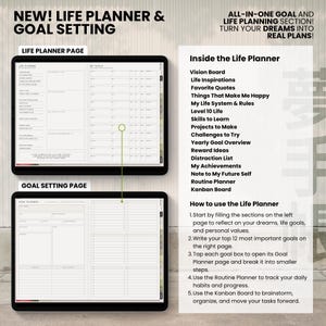 Undated Digital Planner Yume Techo NozomuNoto Notebook Daily Weekly Monthly Calendar Japanese Multipurpose Minimalist ADHD Bullet Journal Hyperlinked PDF Goodnotes Notability Landscape Android iPad Student Study Noteshelf Samsung Notes Hobonichi  Noteful Penly Kilonotes Collanote Zoomnotes