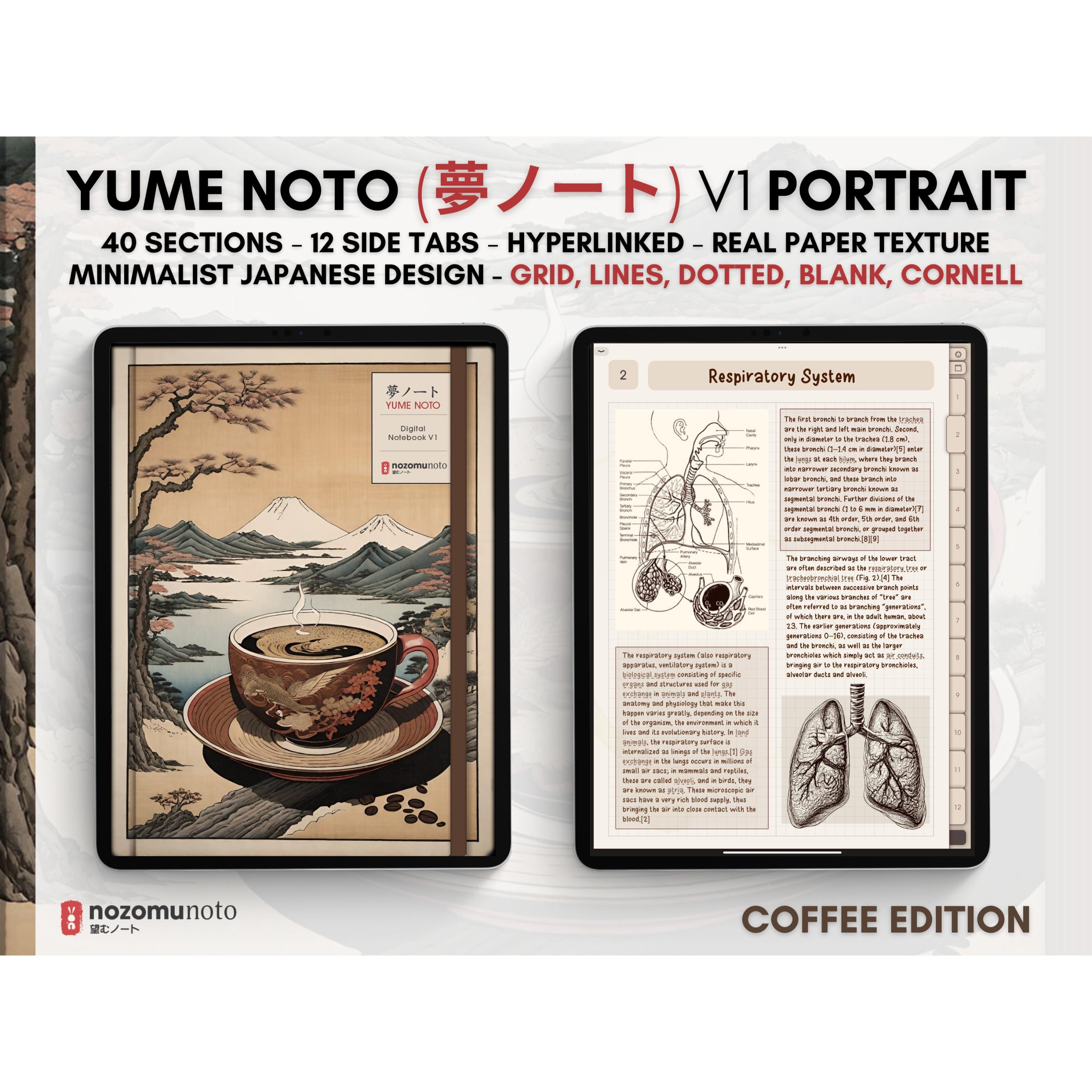 Digital Notebook V1 Portrait 40 Subject 12 Side Tab Multipurpose 