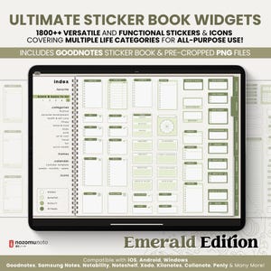Ultimate Digital Sticker Book Widget Goodnotes Planner Companion Icon Work Study Travel ADHD Minimalist Journal Hyperlinked
