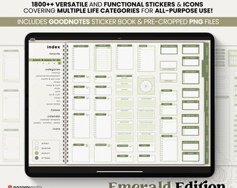 Ultimate Digital Sticker Book Widget Goodnotes Planner Companion Icon Work Study Travel ADHD Minimalist Journal Hyperlinked